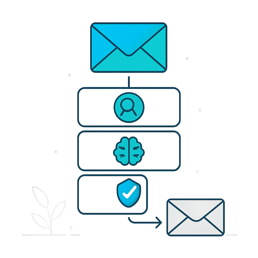 Multi-layer spam detection with AI